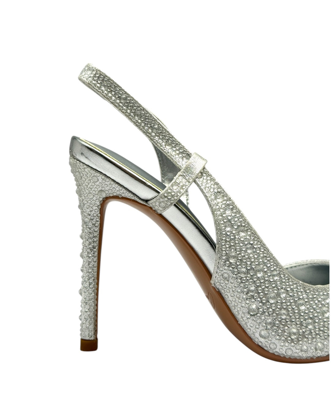 Heels embellished with rhinestones
