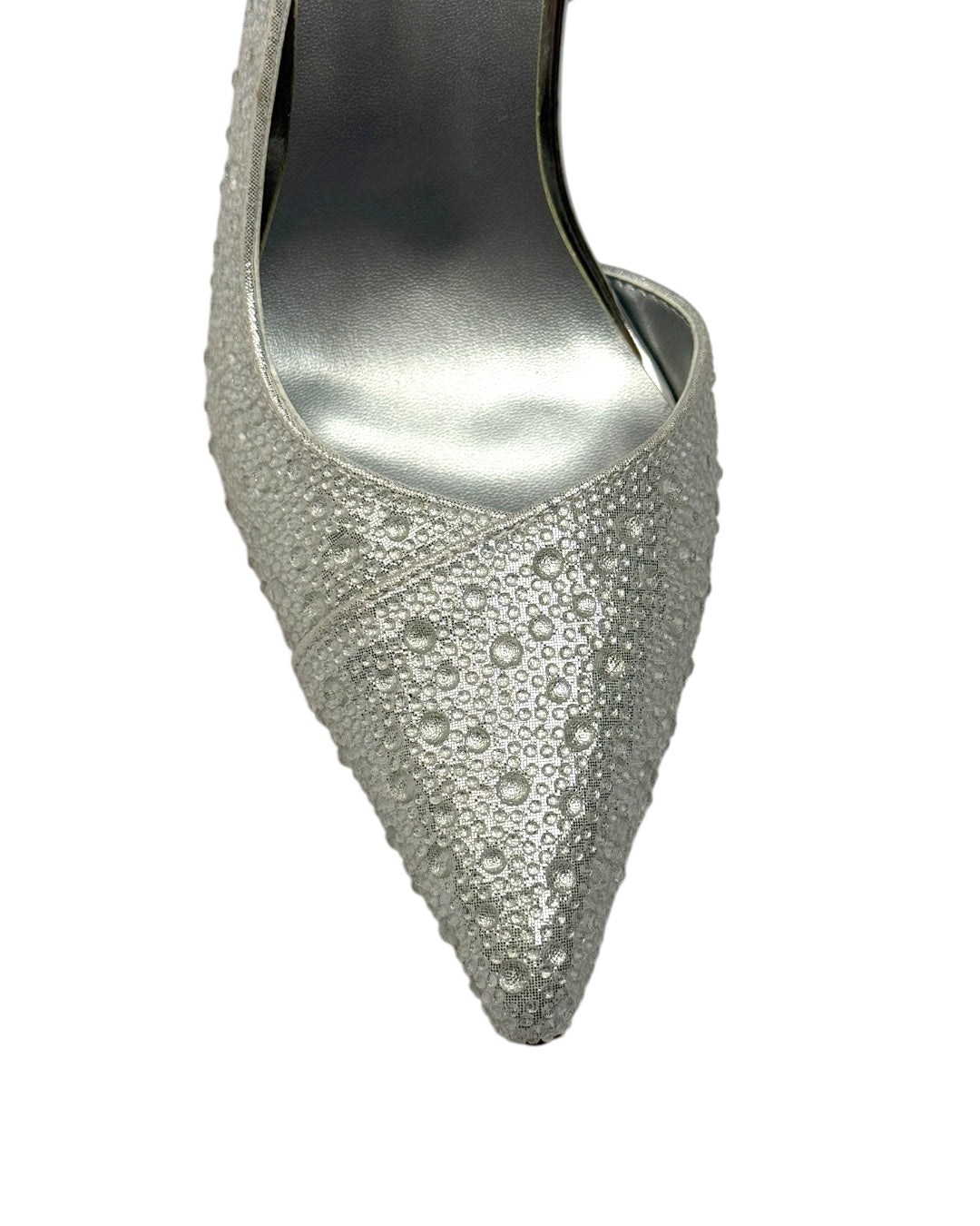 Heels embellished with rhinestones