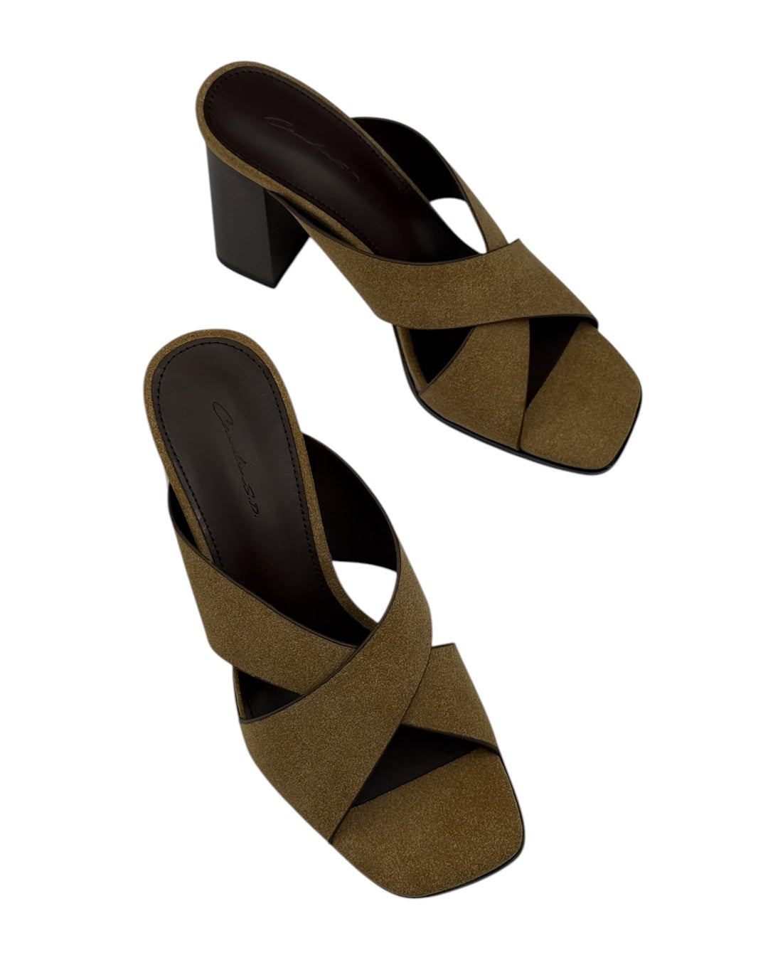 Suede mules
