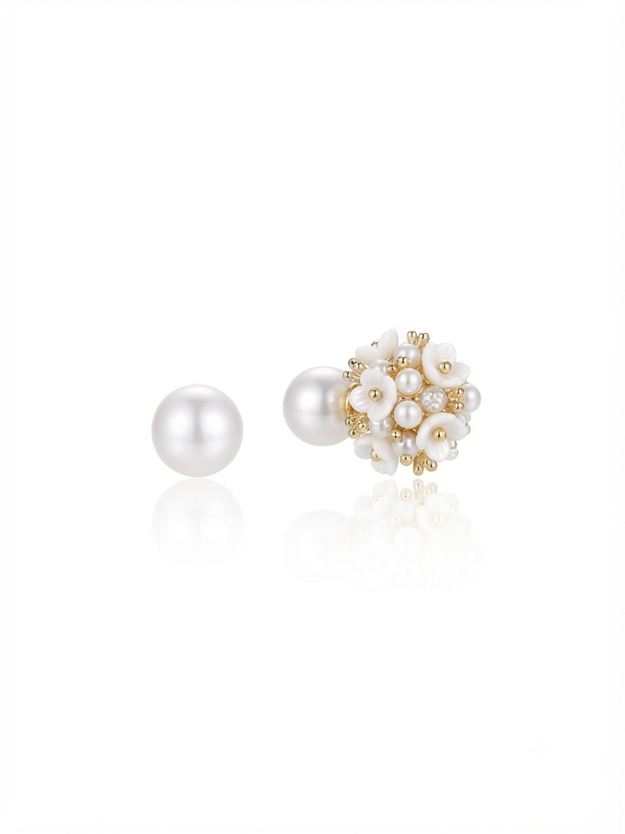 Rose-design earrings