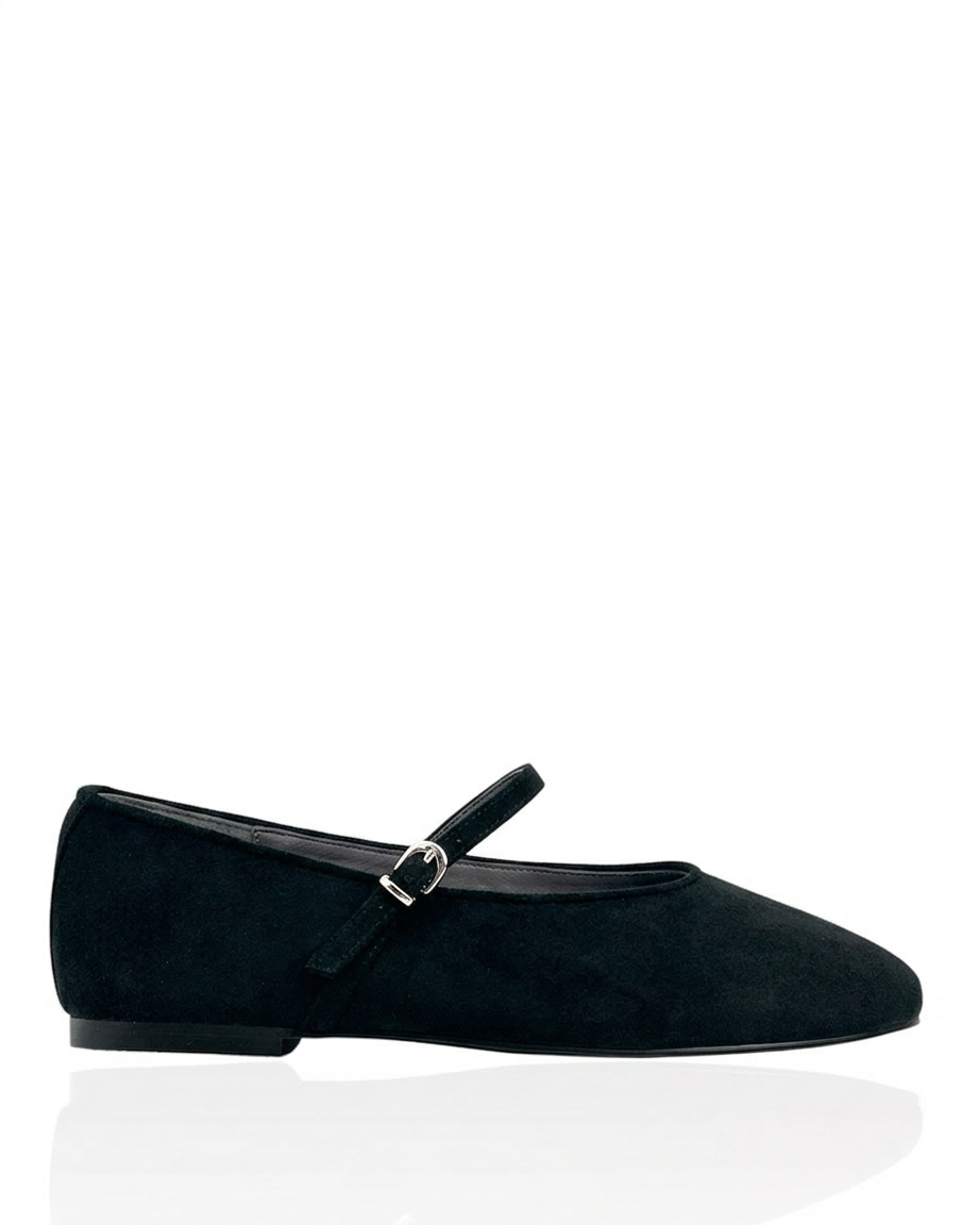 Suede ballet flats