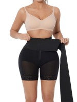 Corset shorts with elastic waistband