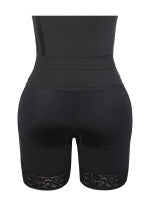 Corset shorts with elastic waistband