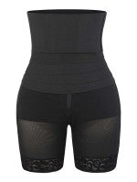 Corset shorts with elastic waistband