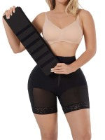 Corset shorts with elastic waistband