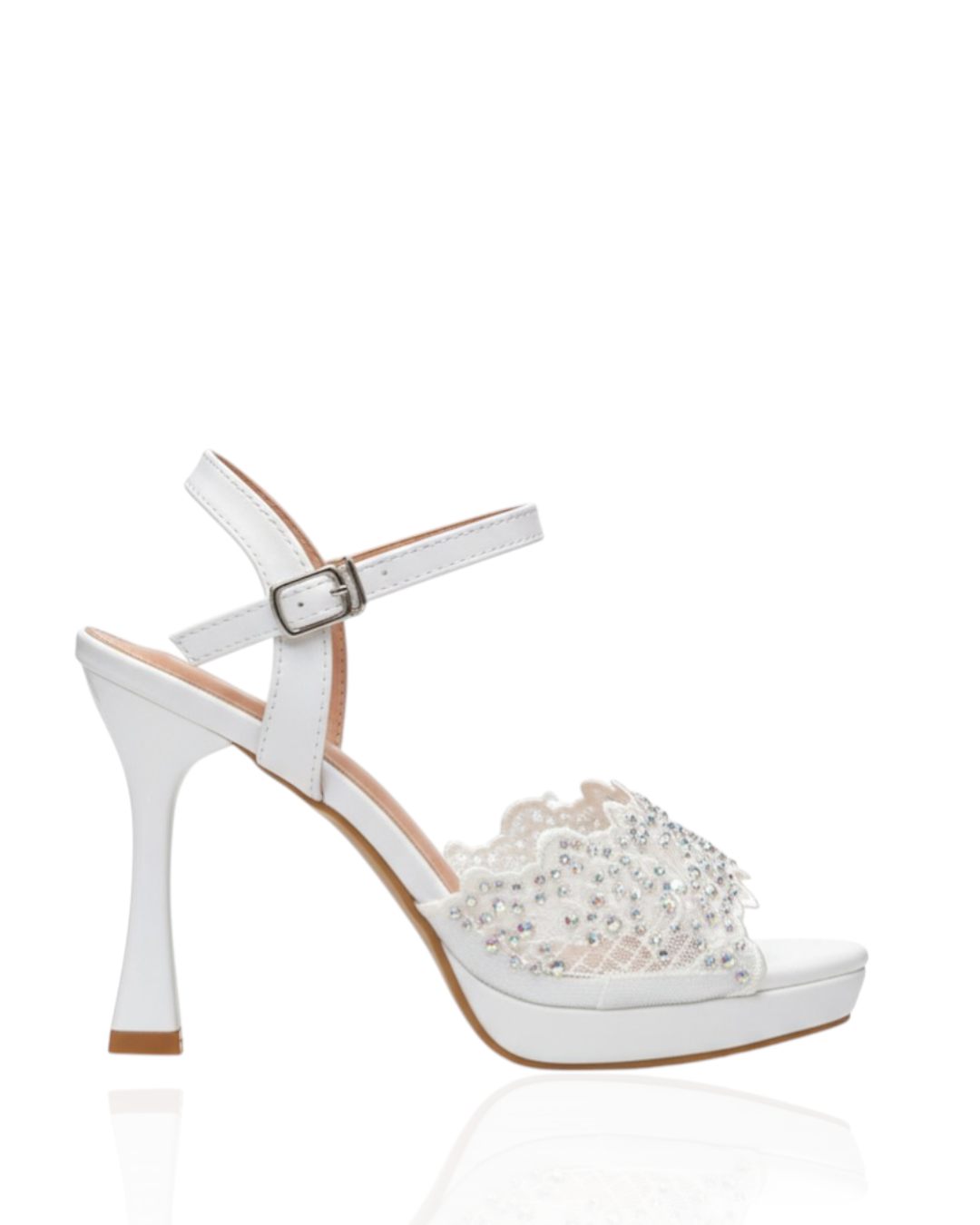 Bridal sandals embellished with sparkling stones