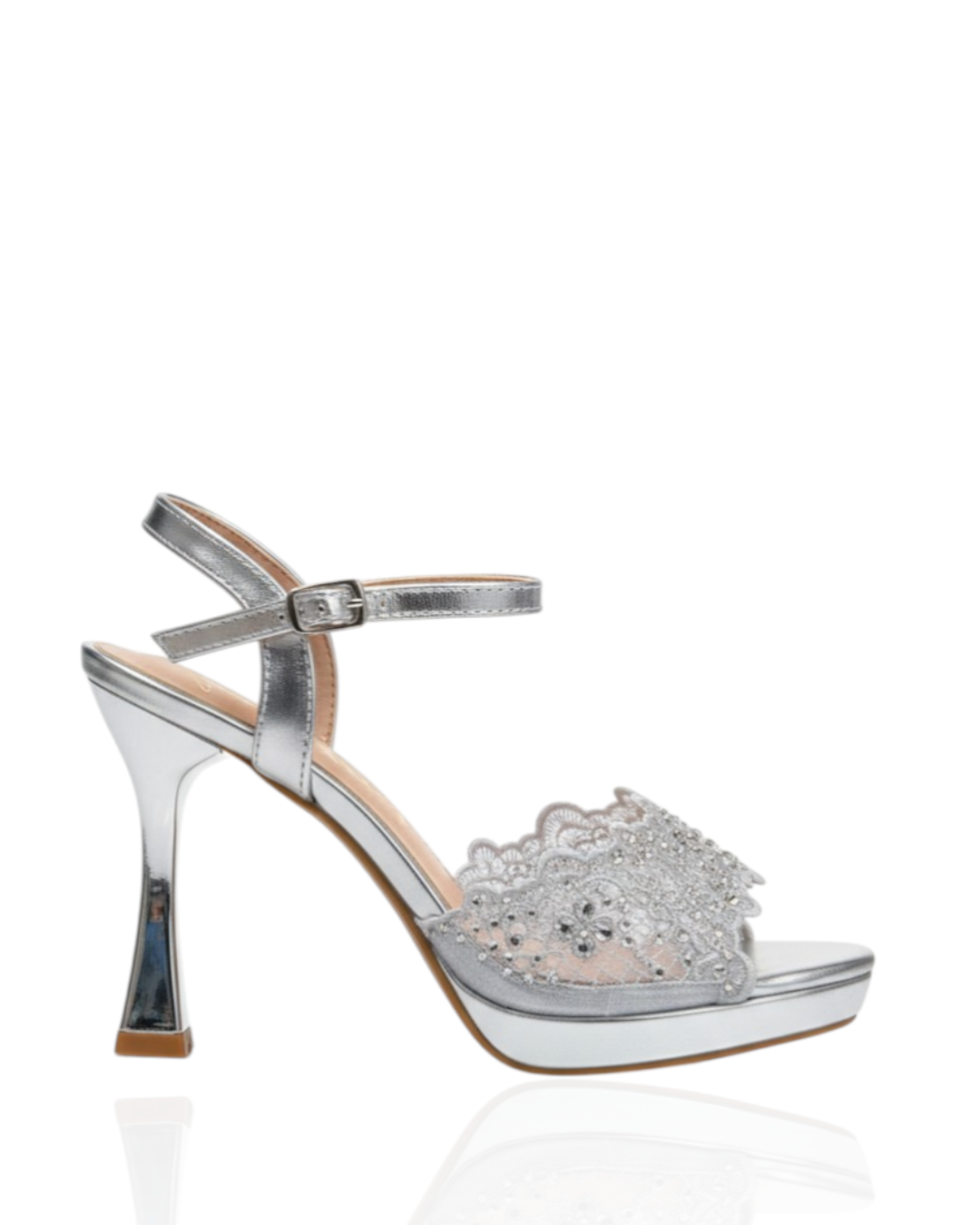 Bridal sandals embellished with sparkling stones