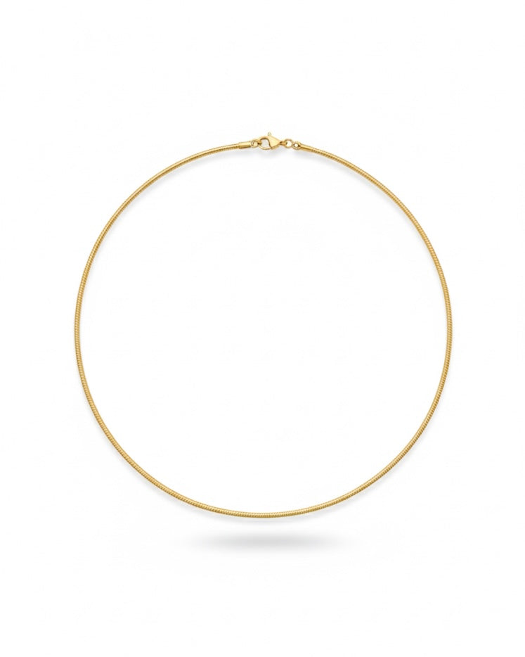 قلادة ذهبية اللون