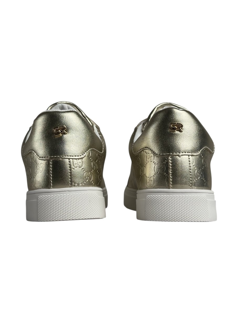 حذاء رياضي من الجلد اللامع