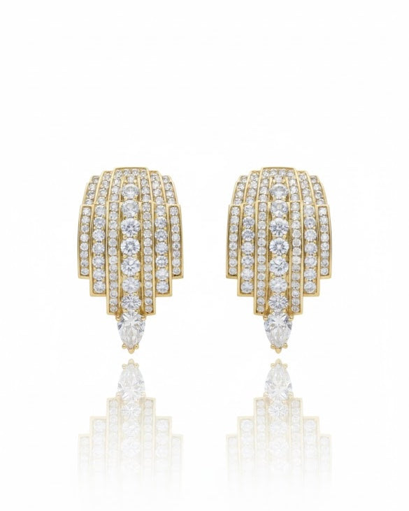 أقراط مرصعة بالزركون