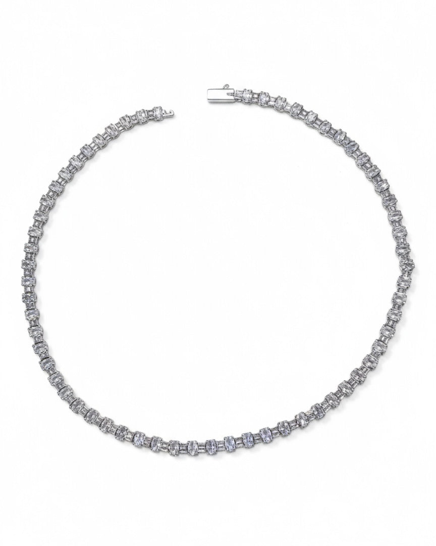 قلادة تنس مرصعة بأحجار الزركون