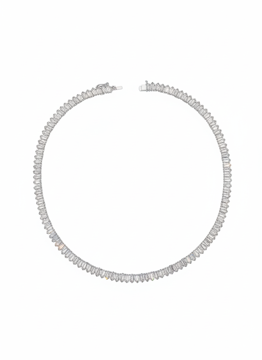 قلادة تنس مرصعة بأحجار الزركون