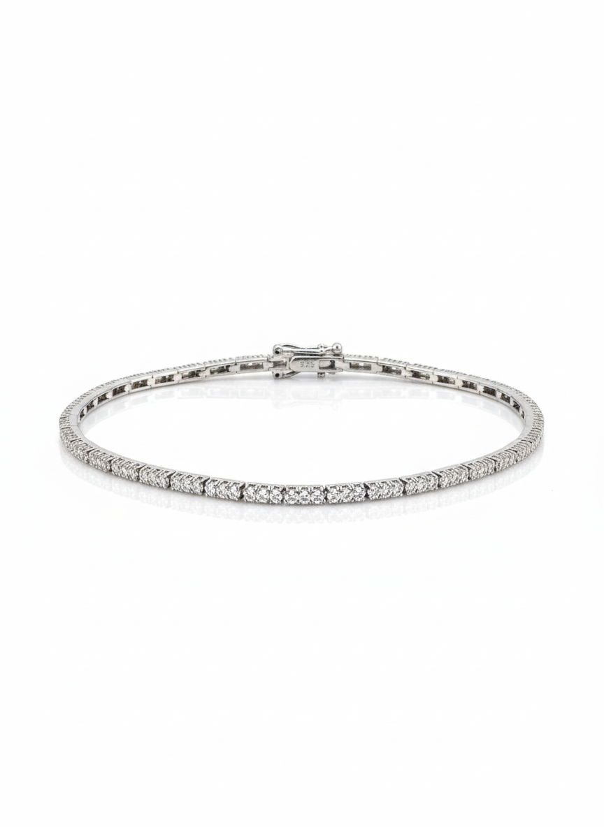 Zircon tennis bracelet  Silver 925