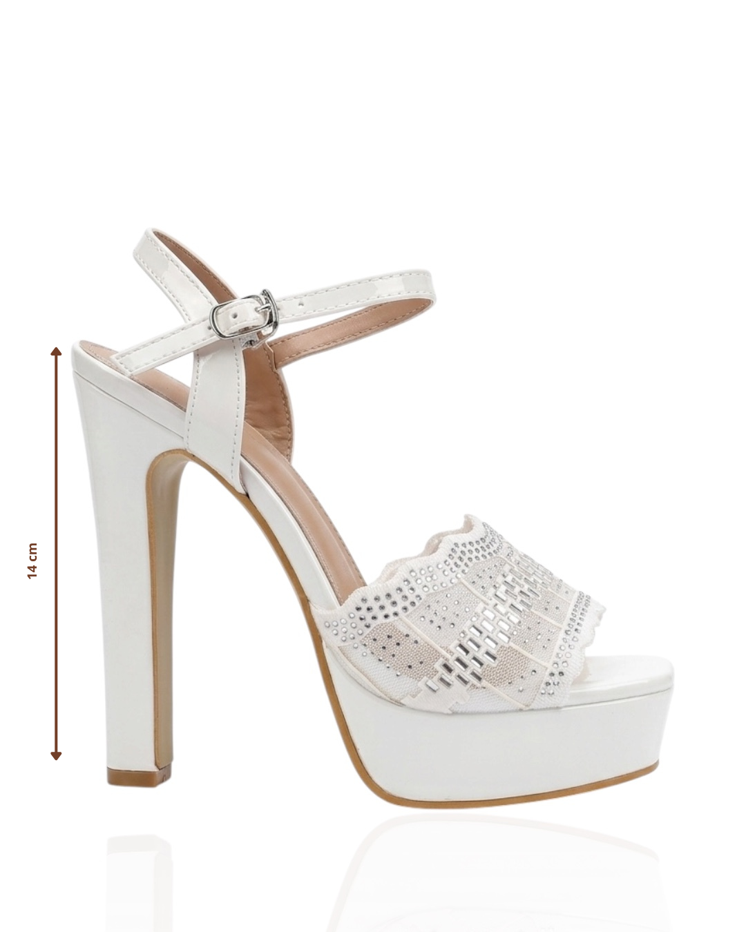 Sandal with sparkling stones