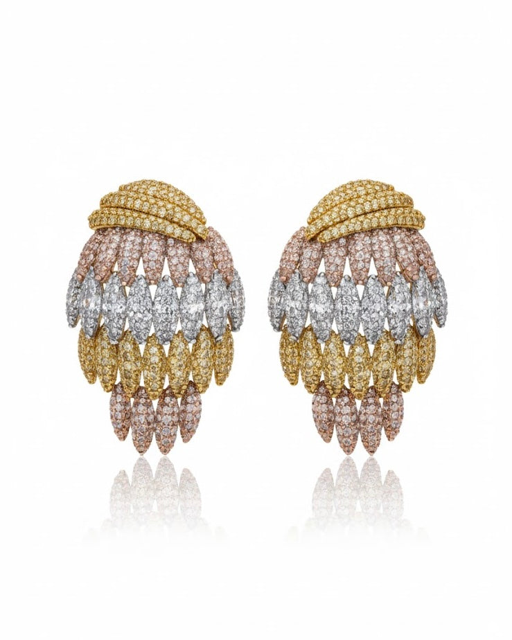 أقراط مرصعة بالزركون