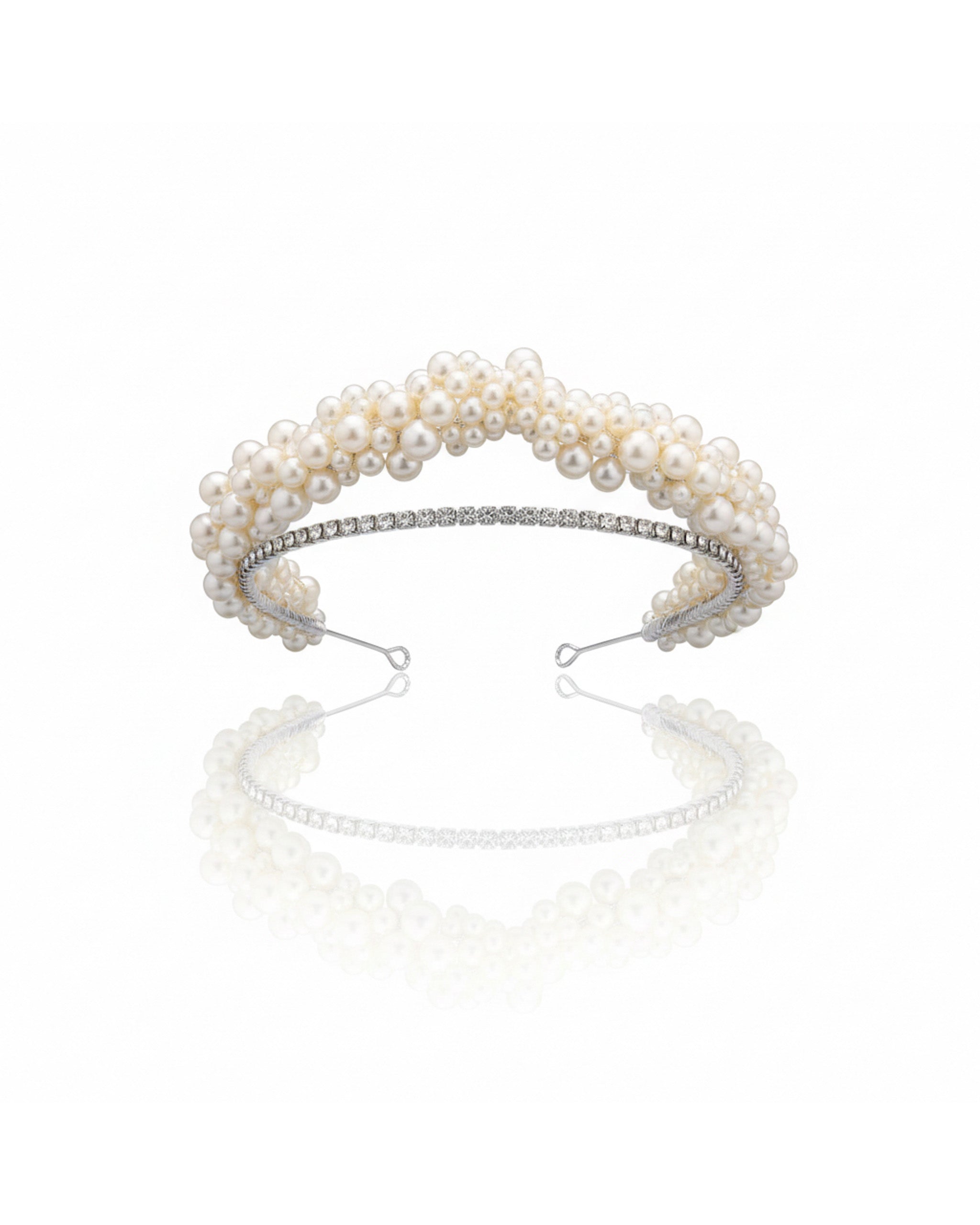 غطاء رأس مرصع بأحجار الزركون واللؤلؤ