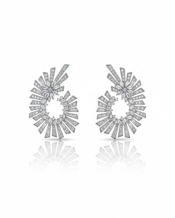 أقراط مرصعة بالزركون