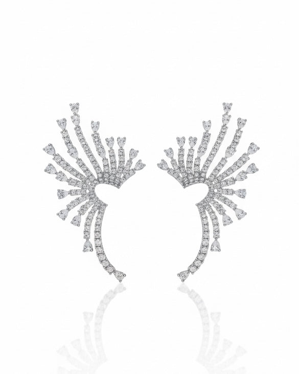 أقراط مرصعة بالزركون