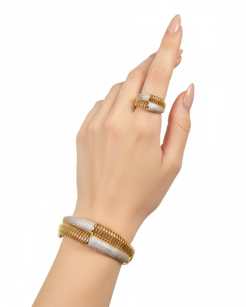 سوار وخاتم من الزركون