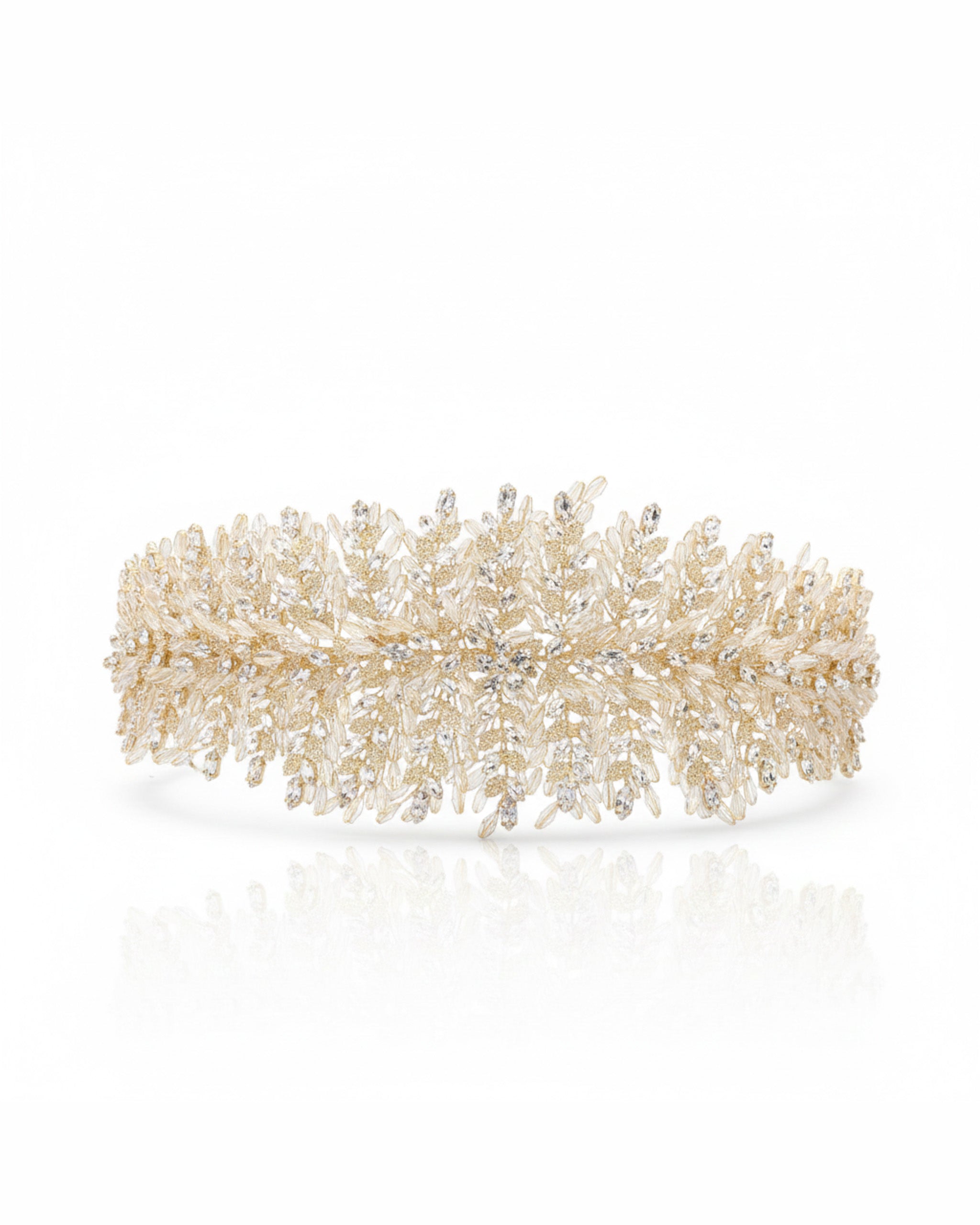 غطاء رأس من الزركون بلون ذهبي