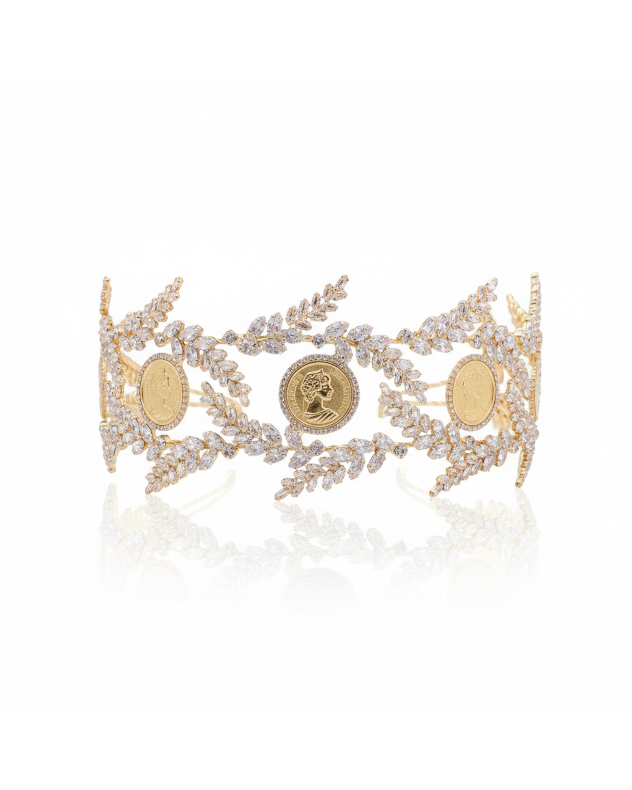 قطعة رأس على شكل عملة ذهبية