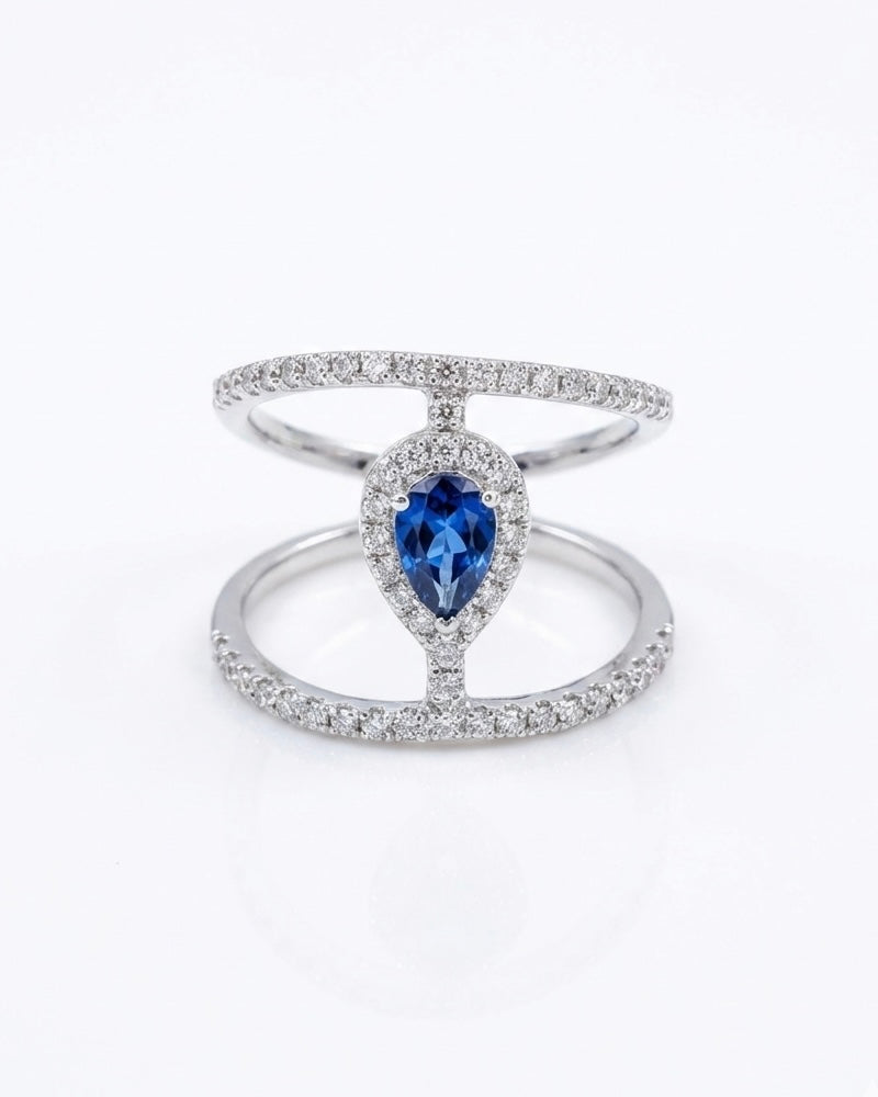 خاتم مرصع بأحجار الزركون