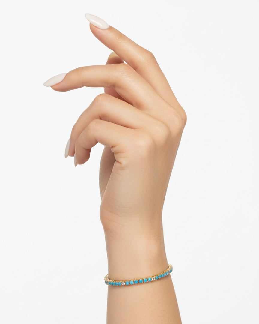 سوار تنس أزرق