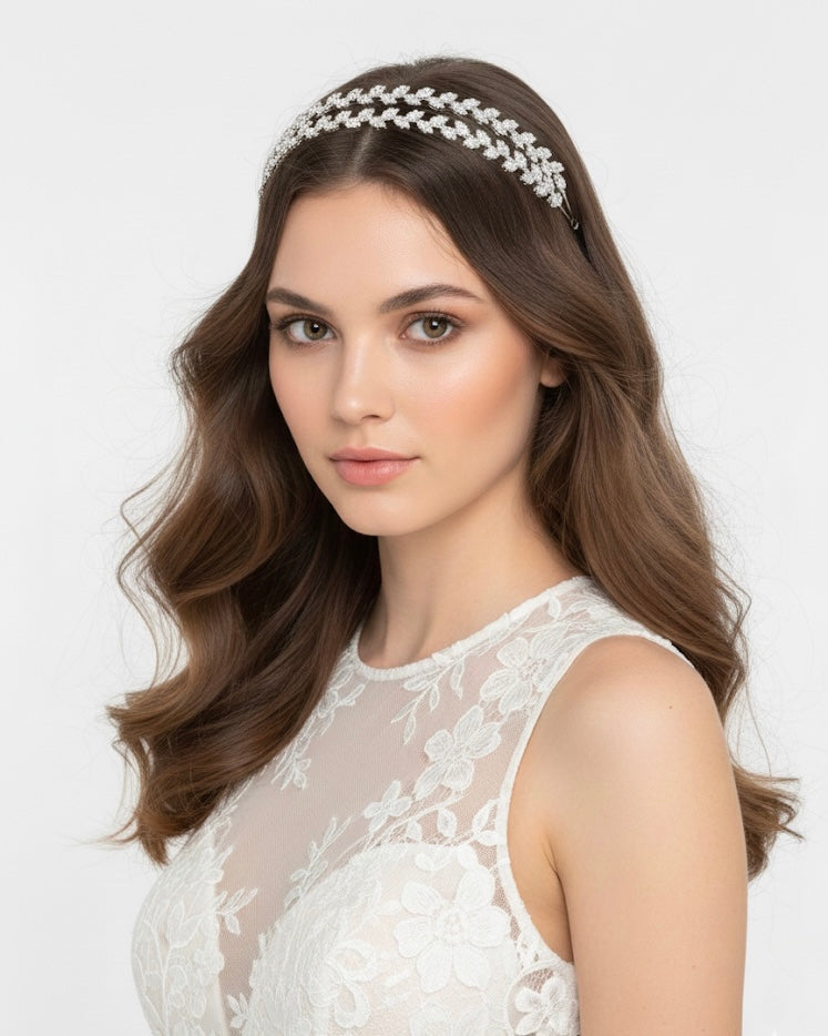 غطاء رأس مرصع بأحجار الزركون