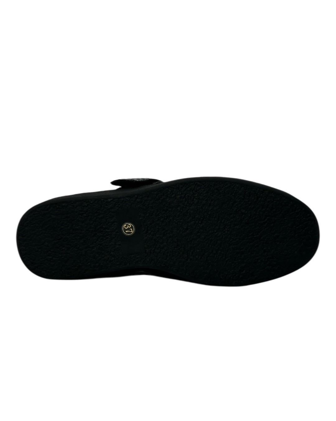 حذاء مسطح بنقشة جلد الثعبان مع مشبك ذهبي