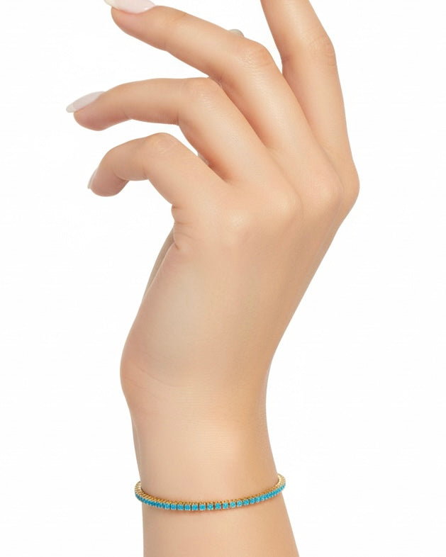 سوار تنس أزرق