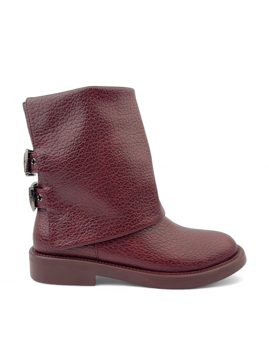 حذاء طويل قابل للطي مع مشبك خلفي