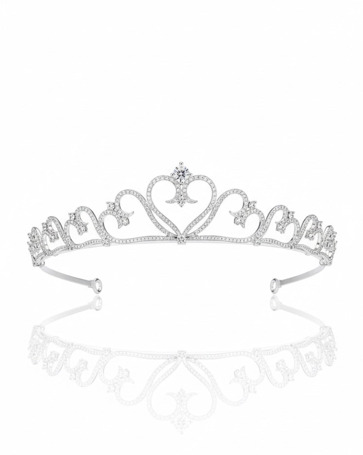 تاج مرصع بالزركون الفضي