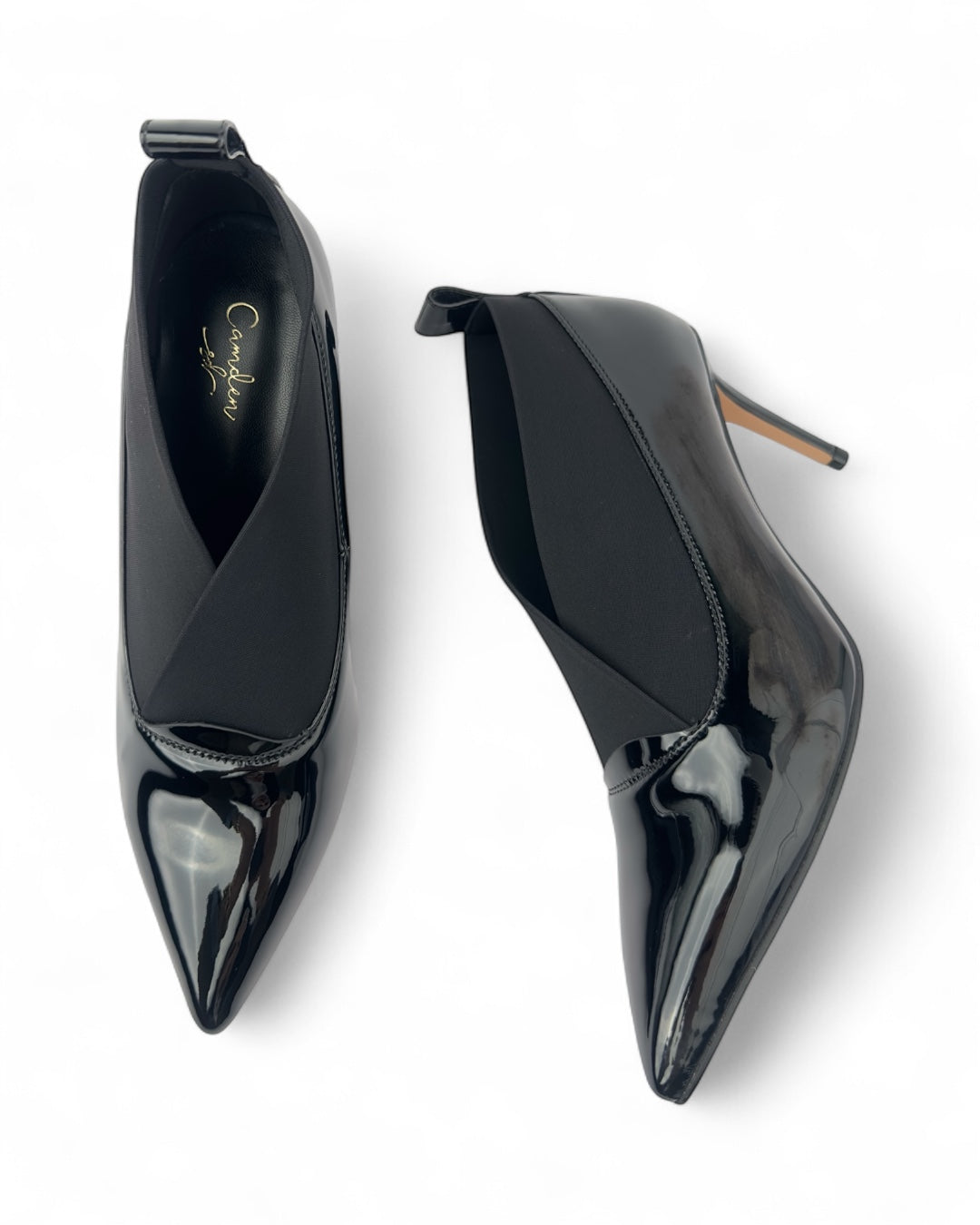 حذاء رسمي بكعب عالٍ بتفاصيل من القماش