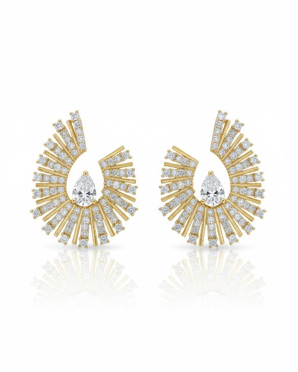 أقراط مرصعة بالزركون