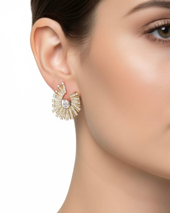 أقراط مرصعة بالزركون