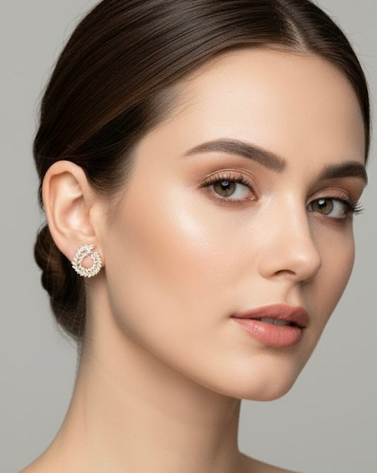 أقراط مرصعة بالزركون