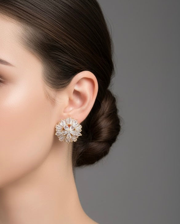 أقراط مرصعة بالزركون