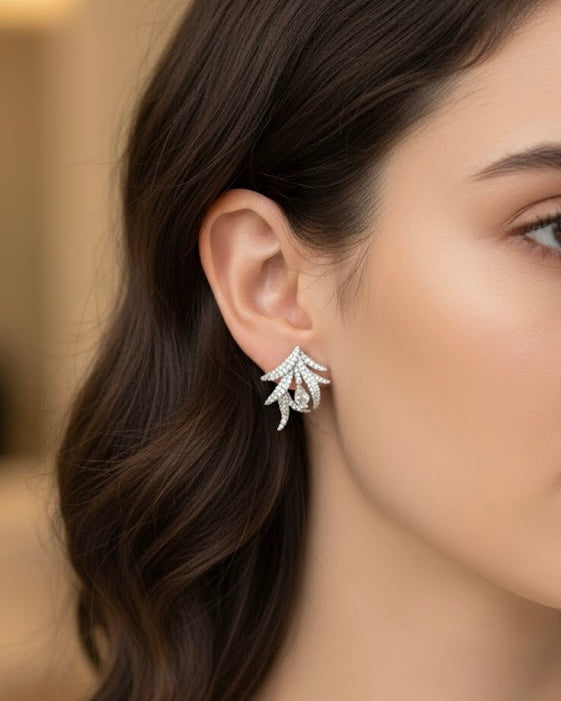 أقراط مرصعة بالزركون