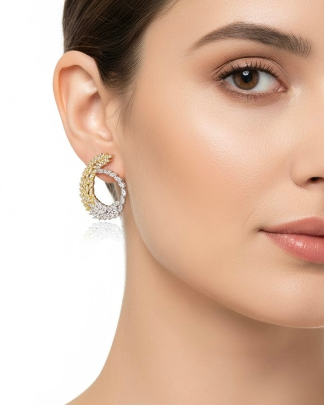 أقراط مرصعة بالزركون