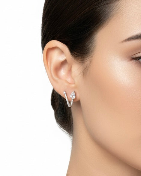 أقراط مرصعة بالزركون