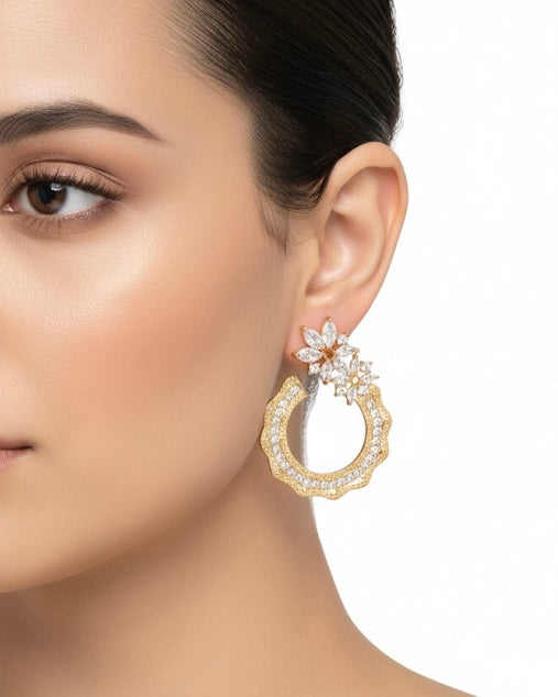 أقراط مرصعة بالزركون