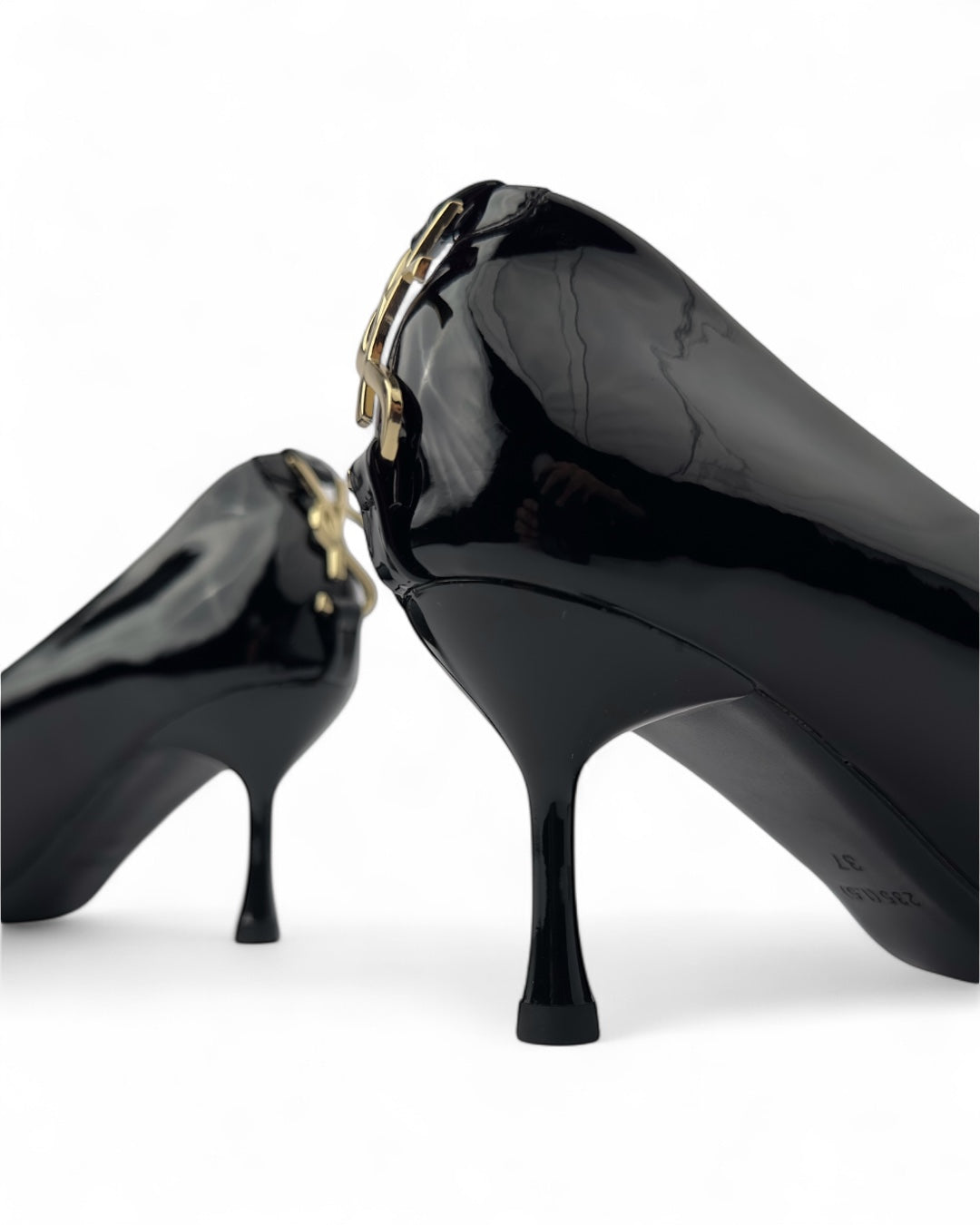 كعب وسط سان لوران جلد