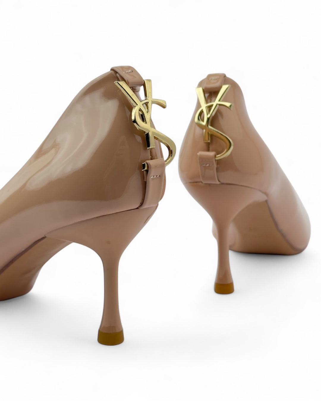 كعب وسط سان لوران جلد