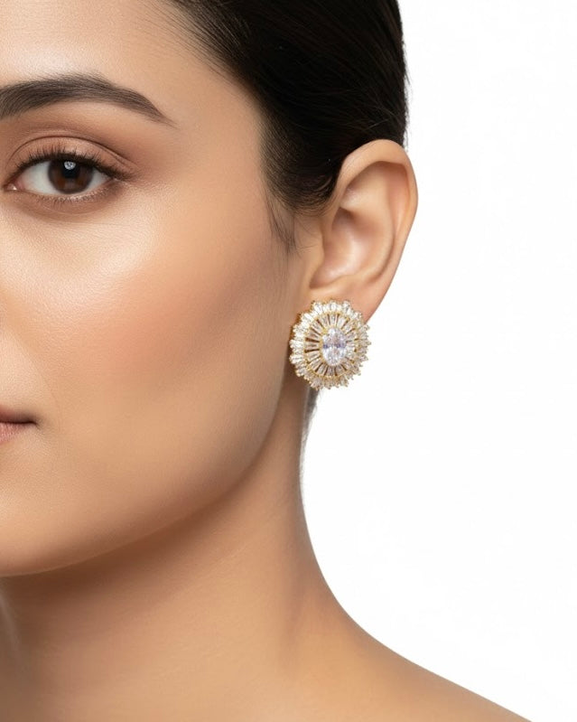 أقراط مرصعة بالزركون