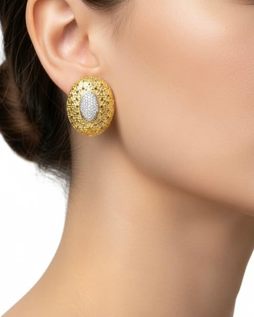 أقراط مطلية بالذهب