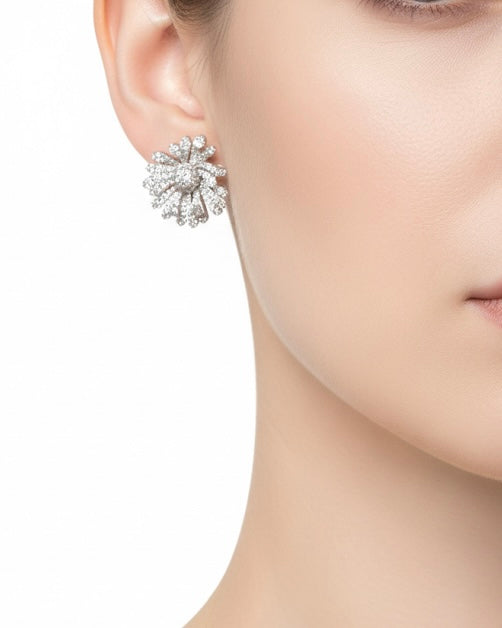 أقراط مرصعة بالزركون