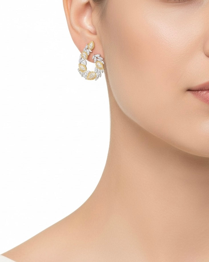 أقراط مرصعة بالزركون