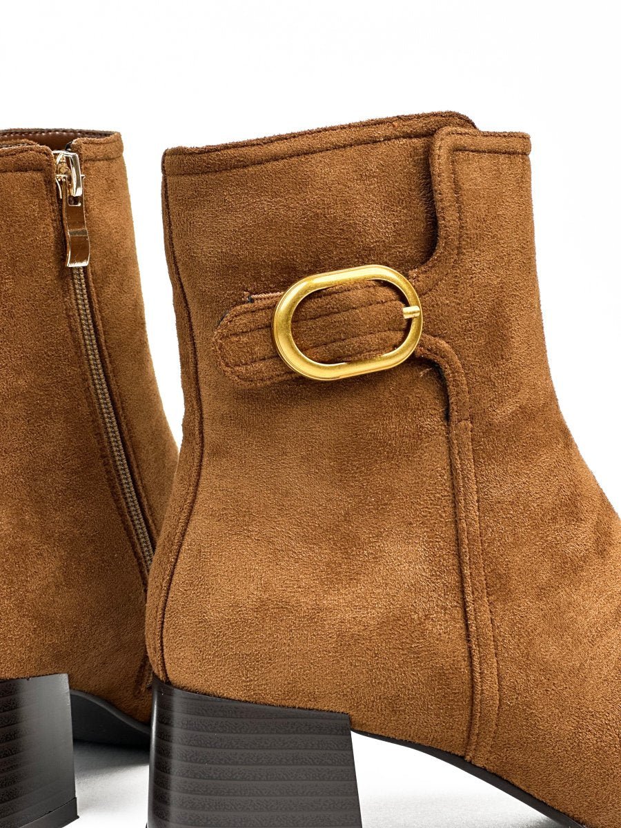 Short suede ankle boots