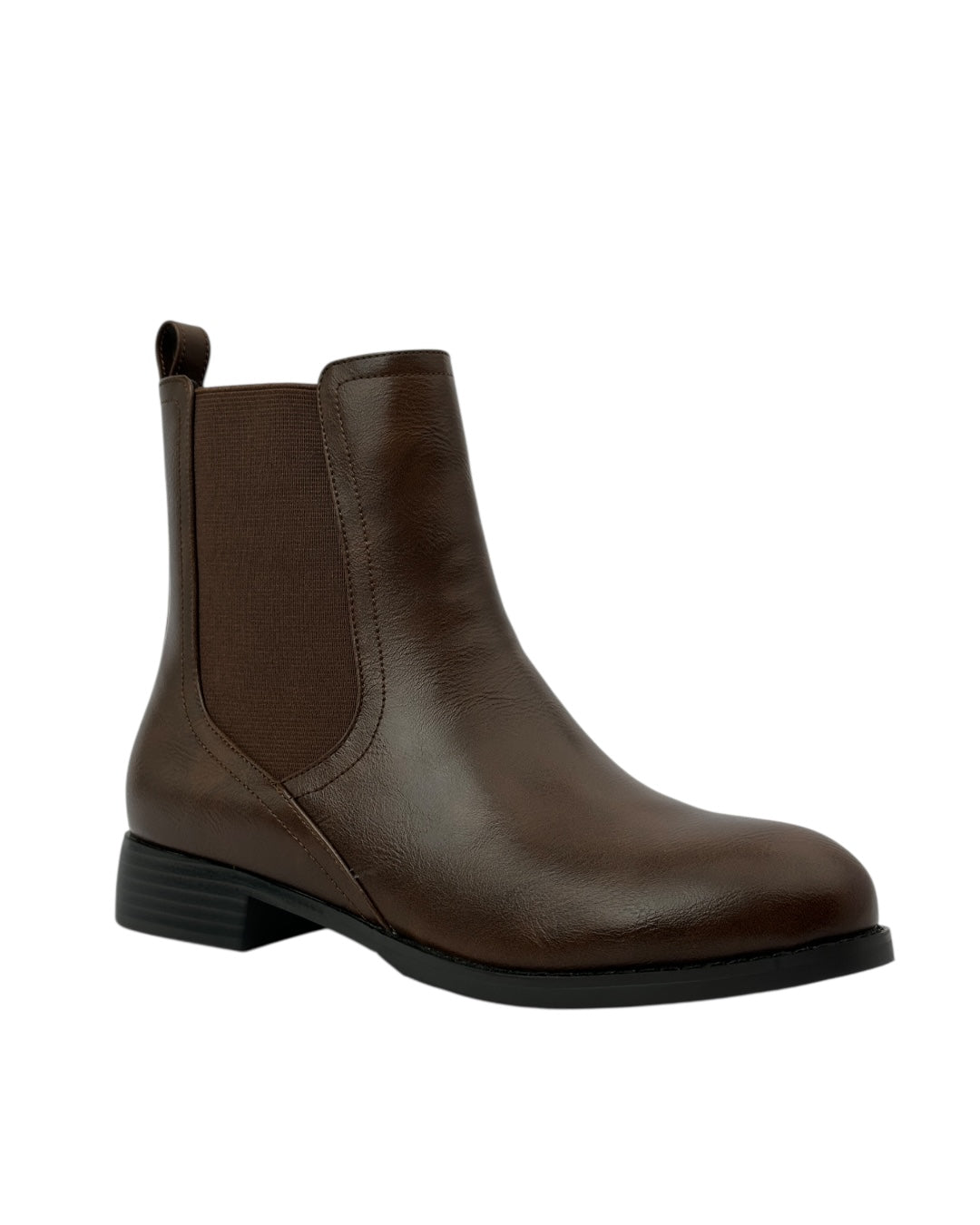 حذاء جلدي مزود بنسيج جانبي مطاطي