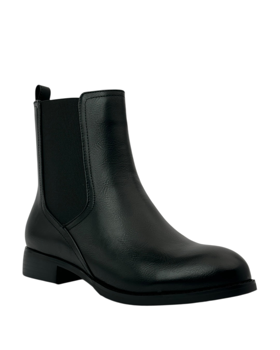 حذاء جلدي مزود بنسيج جانبي مطاطي